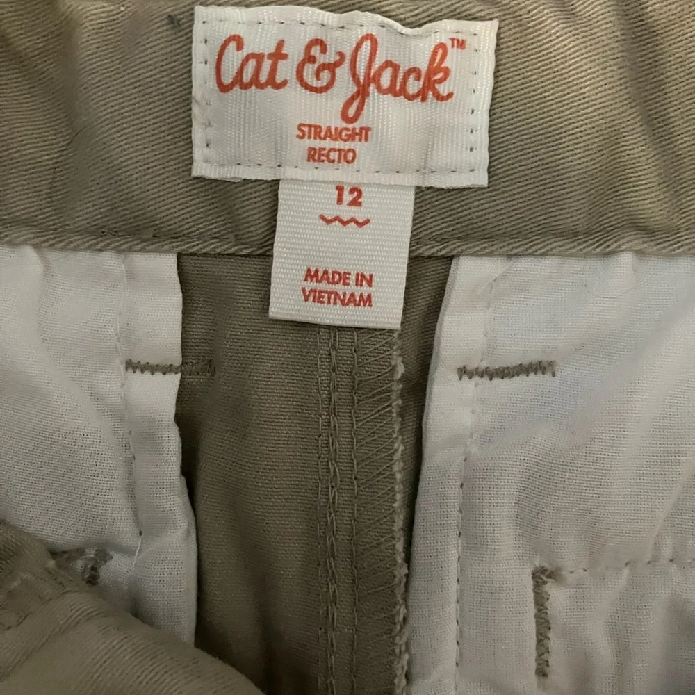 Boy’s Cat & Jack Khaki Uniform Pants - Picture 2 of 3